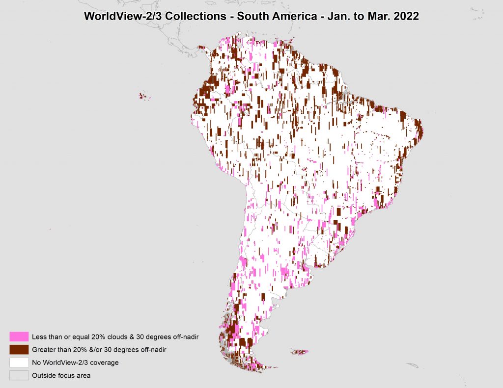 High Resolution Imagery Collections - WV23 South America Jan Mar2022 1024x791